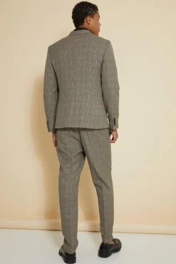 Slim Check Suit | BoohooMAN UK