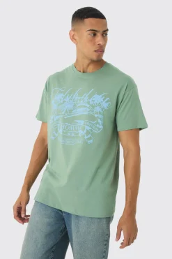 Slim Club D'Elite Print T-Shirt | BoohooMAN UK