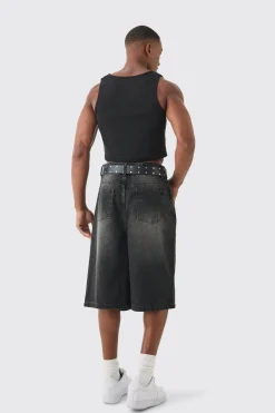 Slim Cropped Square Neck Interlock Vest | BoohooMAN UK