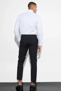 Slim Cropped Suit Trousers | BoohooMAN UK