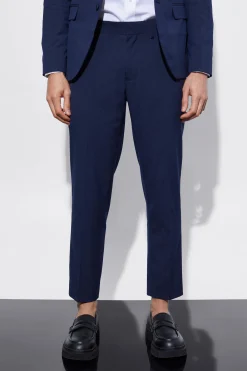 Slim Cropped Suit Trousers | BoohooMAN UK