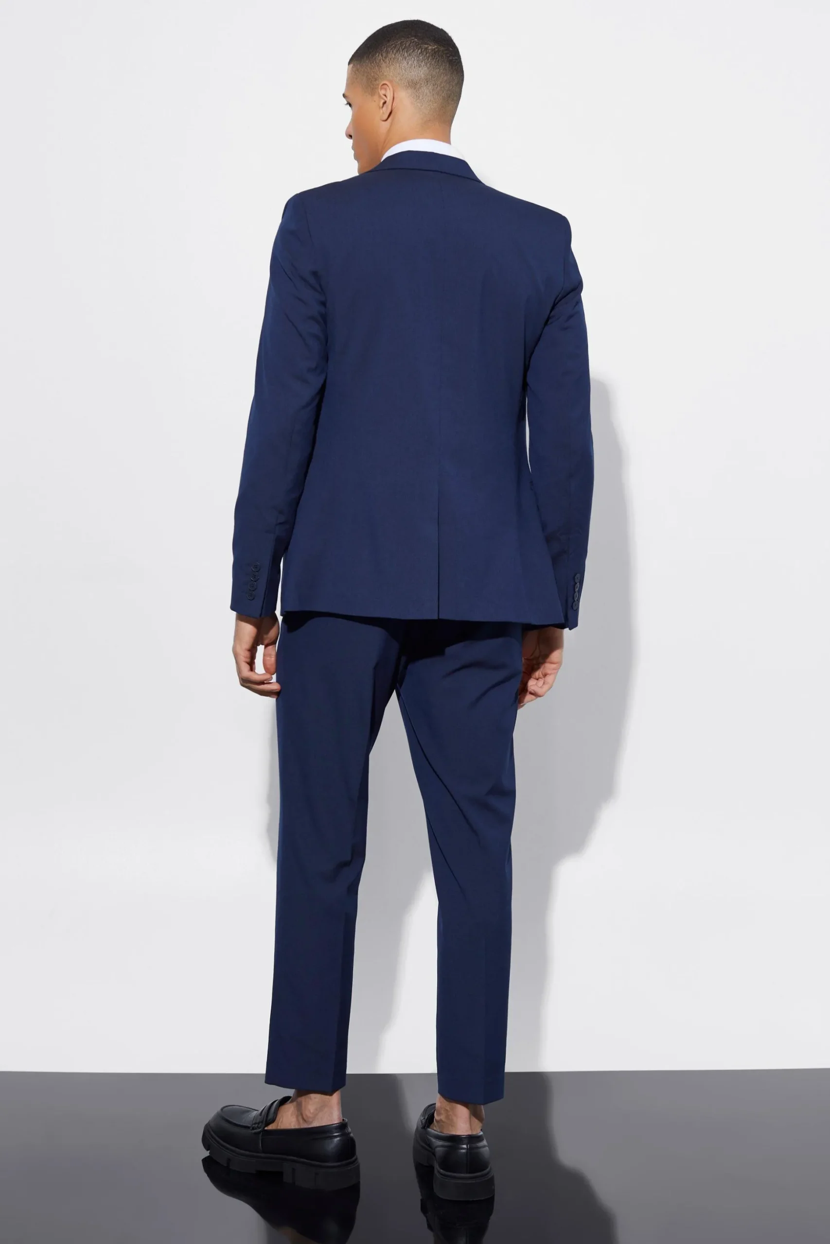 Slim Cropped Suit Trousers | BoohooMAN UK