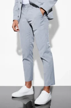 Slim Cropped Suit Trousers | BoohooMAN UK