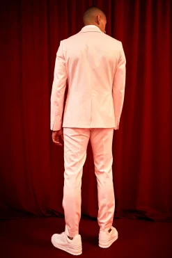 Slim Double Breasted Satin Suit Jacket | BoohooMAN UK