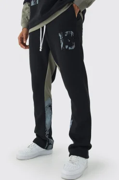 Slim Fit Camo Gusset Joggers | BoohooMAN UK