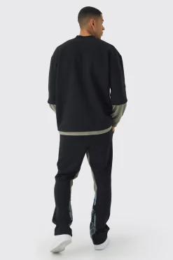 Slim Fit Camo Gusset Joggers | BoohooMAN UK