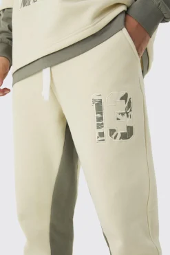 Slim Fit Camo Gusset Joggers | BoohooMAN UK