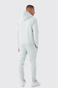 Slim Fit Colour Block Embroidered Tracksuit | BoohooMAN UK