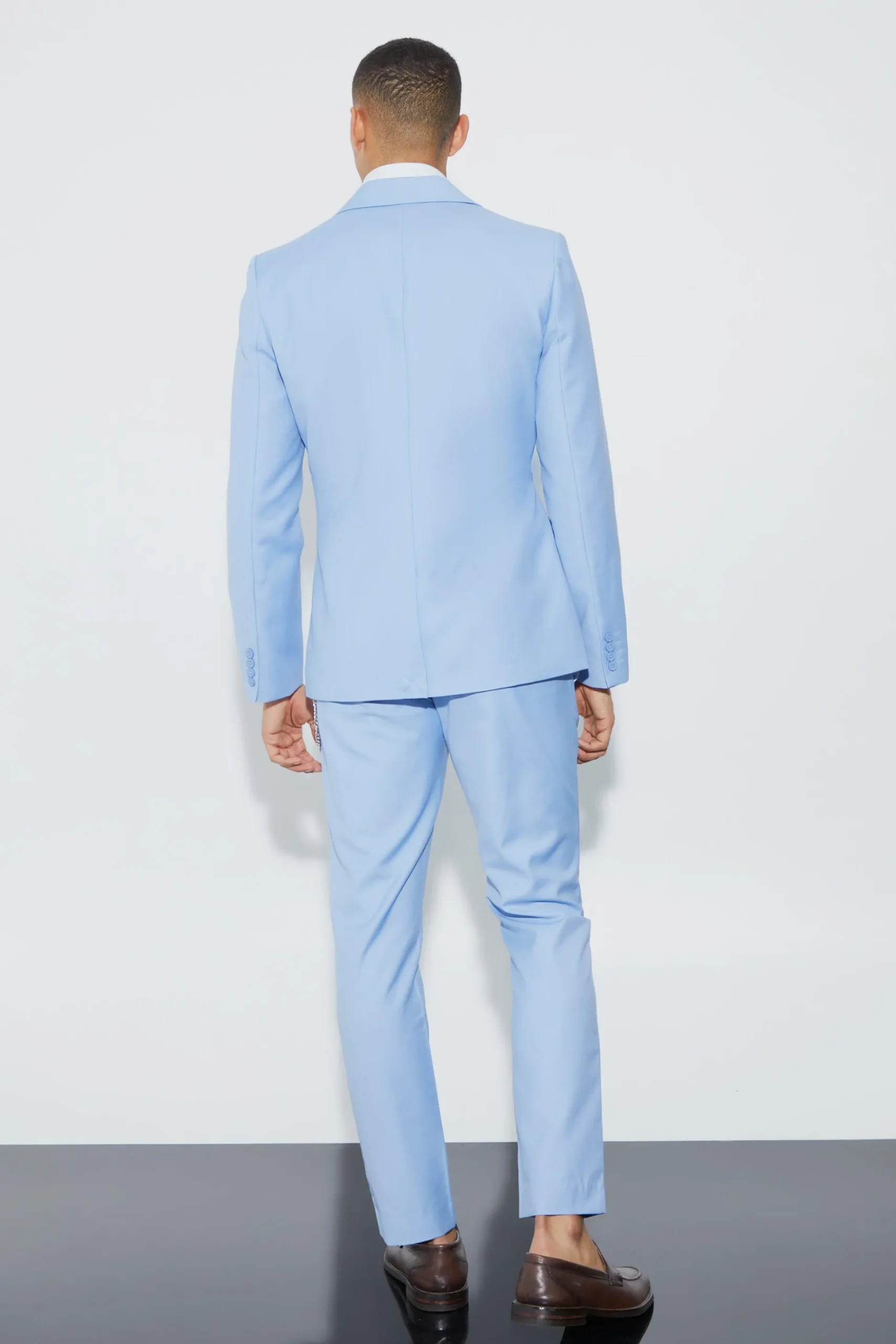 Slim Fit Colour Block Trouser With Chain | BoohooMAN UK