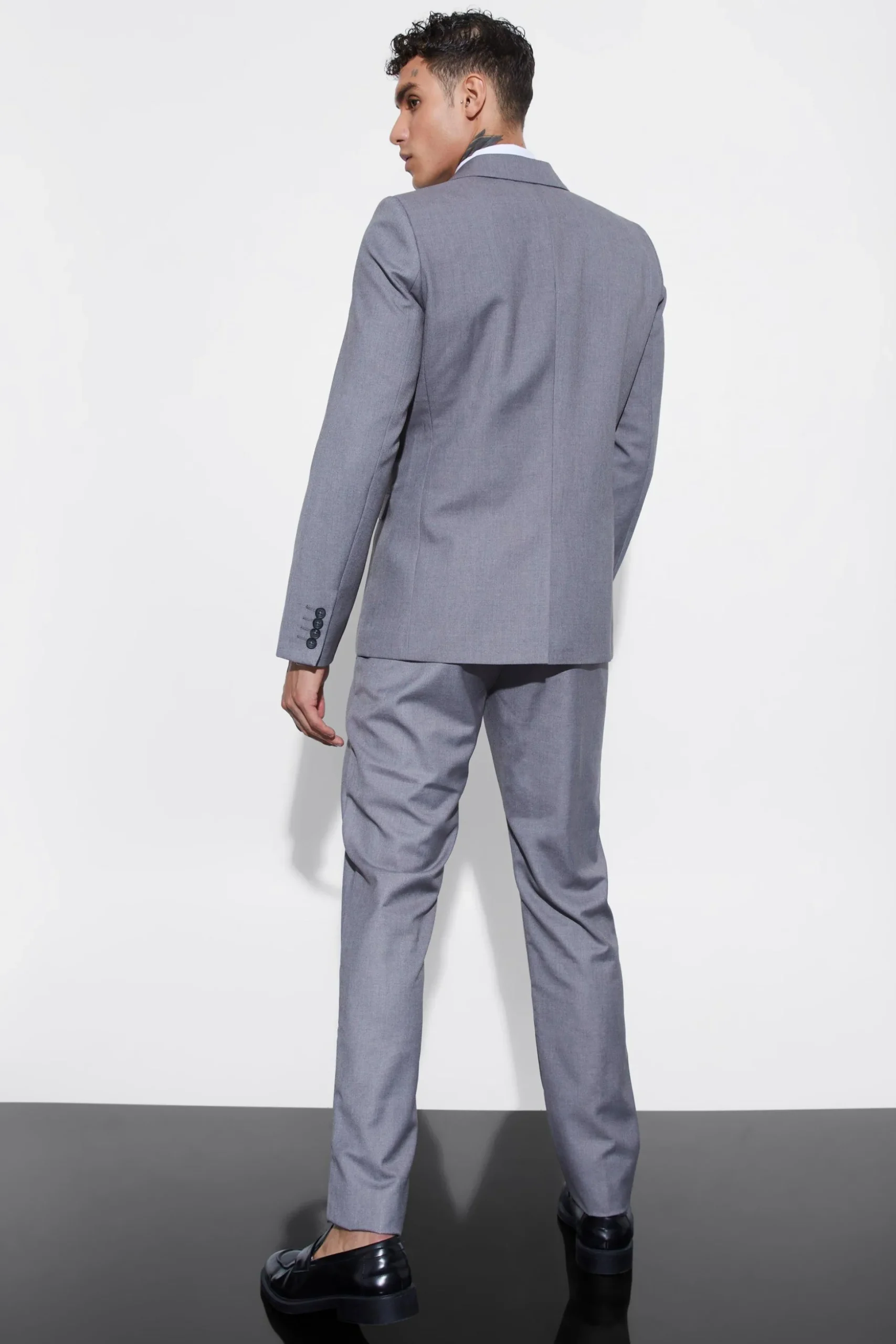 Slim Fit Double Breasted Blazer | BoohooMAN UK