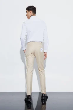 Slim Fit Double Waistband Trouser | BoohooMAN UK