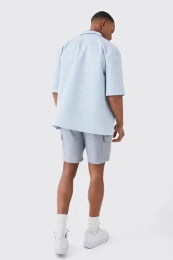 Slim Fit Elasticated Waist Cargo Shorts | BoohooMAN UK