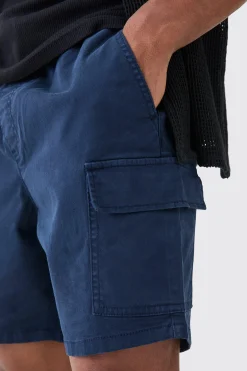 Slim Fit Elasticated Waist Cargo Shorts | BoohooMAN UK