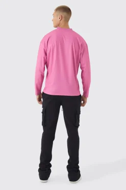 Slim Fit Extreme Stacked Woven Tab Cargo Jogger | BoohooMAN UK