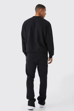 Slim Fit Flared Stacked 3d Pocket Jogger | BoohooMAN UK