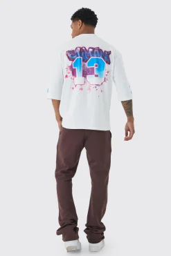 Slim Fit Flared Stacked 3D Pocket Jogger | BoohooMAN UK