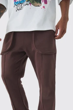 Slim Fit Flared Stacked 3D Pocket Jogger | BoohooMAN UK