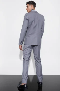 SLIM FIT GREY SUIT | BoohooMAN UK