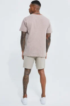 Slim Fit Honeycomb Jacquard T-shirt | BoohooMAN UK