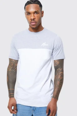 Slim Fit Man Colour Block T-shirt | BoohooMAN UK