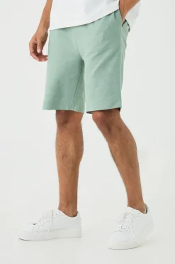 Slim Fit Mid Length Jacquard Stripe Short | BoohooMAN UK