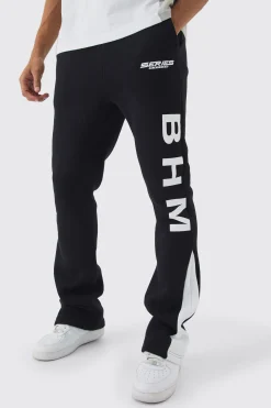 Slim Fit Moto Series Flared Stacked Gusset Jogger | BoohooMAN UK