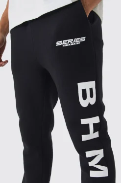 Slim Fit Moto Series Flared Stacked Gusset Jogger | BoohooMAN UK