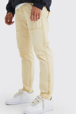 Slim Fit Overdye Acid Wash Trouser | BoohooMAN UK