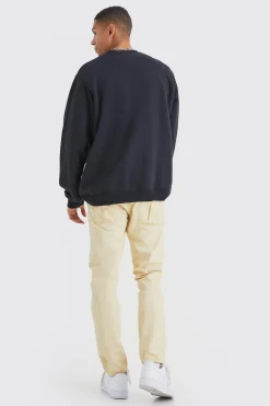 Slim Fit Overdye Acid Wash Trouser | BoohooMAN UK