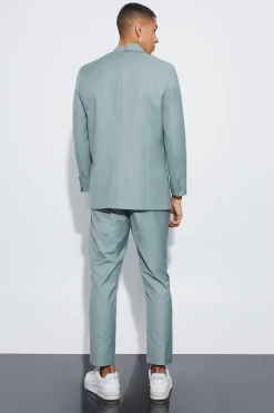 Slim Fit Overlay Suit | BoohooMAN UK