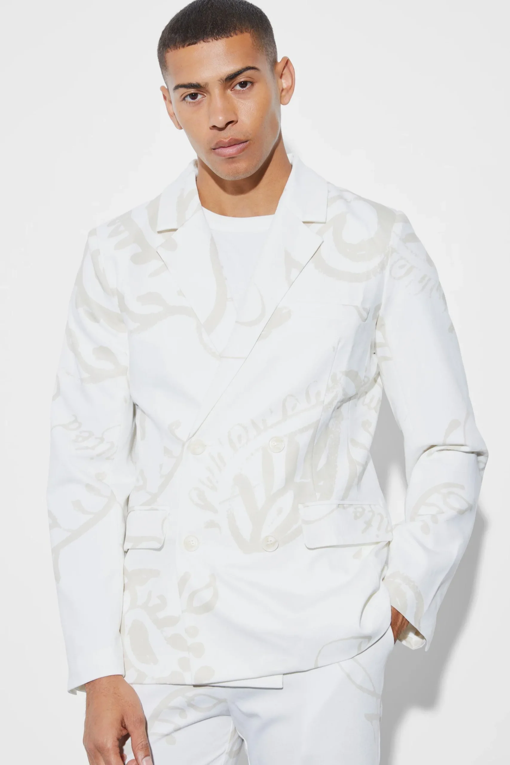 Slim Fit Paisley Suit | BoohooMAN UK