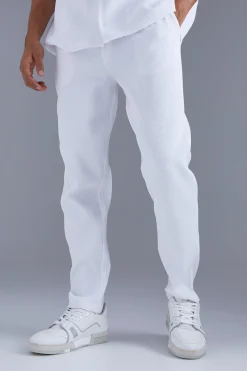 Slim Fit Pleated Trousers | BoohooMAN UK