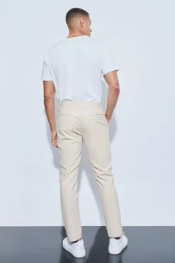 Slim Fit PU Trouser | BoohooMAN UK