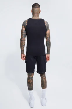 Slim Fit Ribbed Vest | BoohooMAN UK