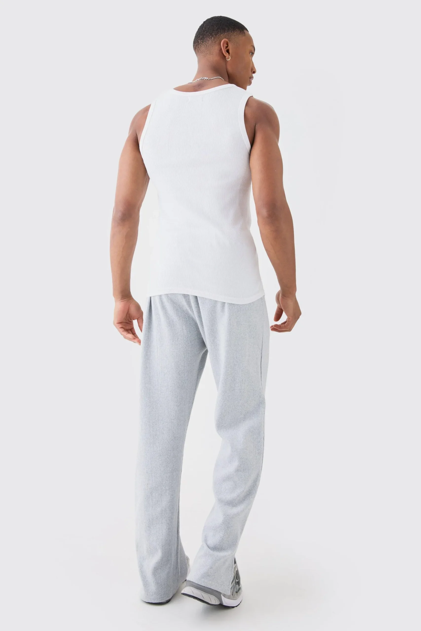 Slim Fit Ribbed Vest | BoohooMAN UK