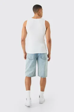 Slim Fit Ribbed Vest | BoohooMAN UK