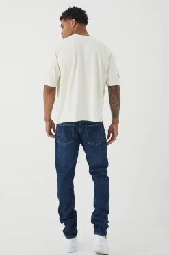 Slim Fit Seam Detail Jeans | BoohooMAN UK
