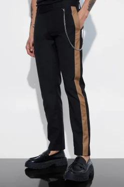 Slim Fit Side Panel Suit Trouser | BoohooMAN UK
