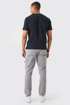 Slim Fit Strap Detail Cargo Trouser | BoohooMAN UK
