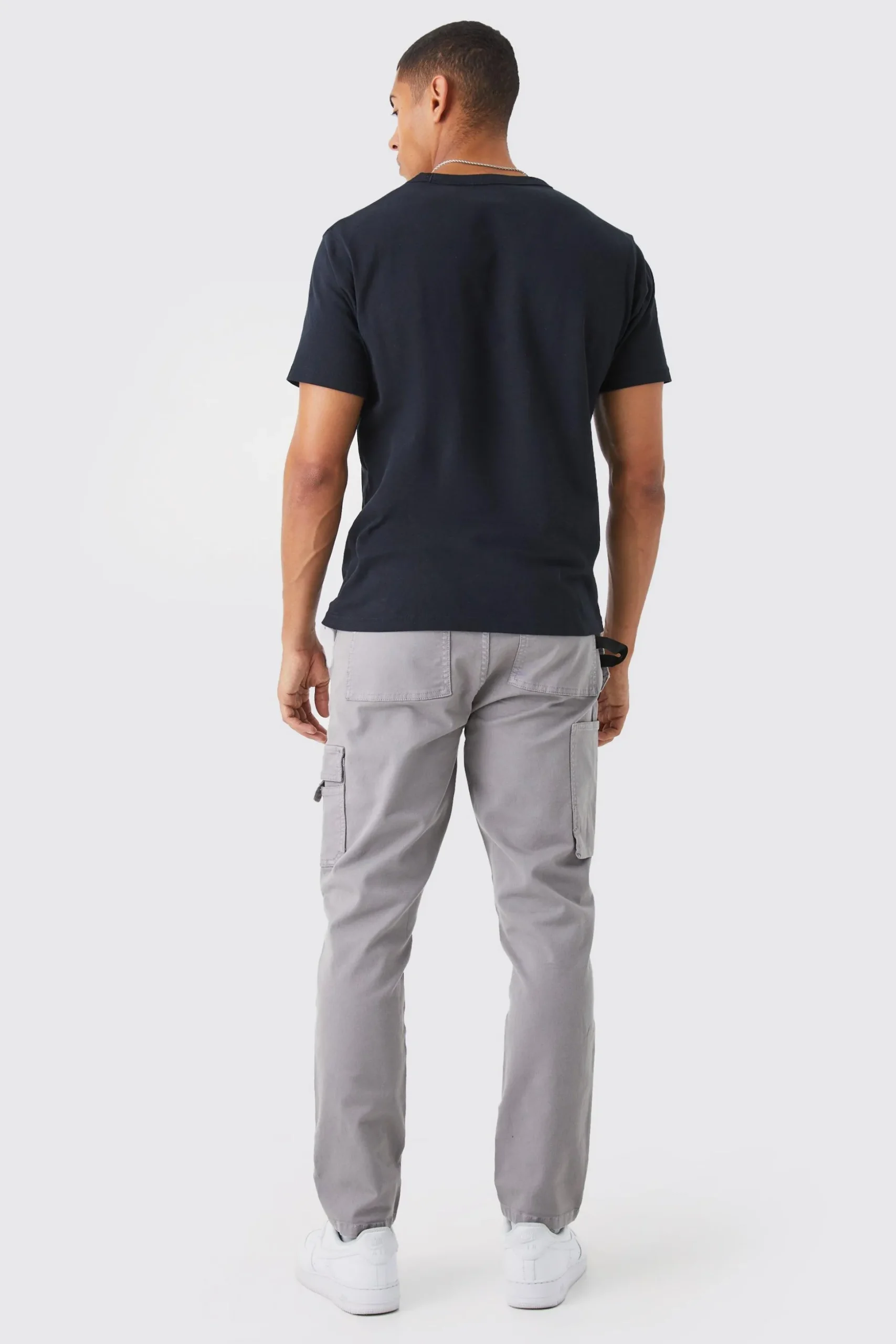 Slim Fit Strap Detail Cargo Trouser | BoohooMAN UK