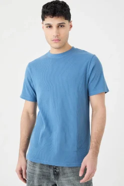 Slim Fit Waffle T-shirt | BoohooMAN UK