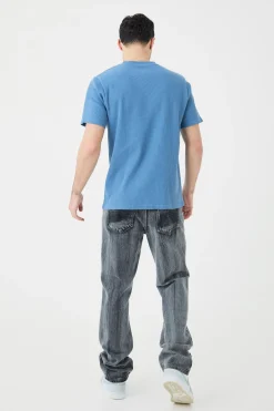 Slim Fit Waffle T-shirt | BoohooMAN UK