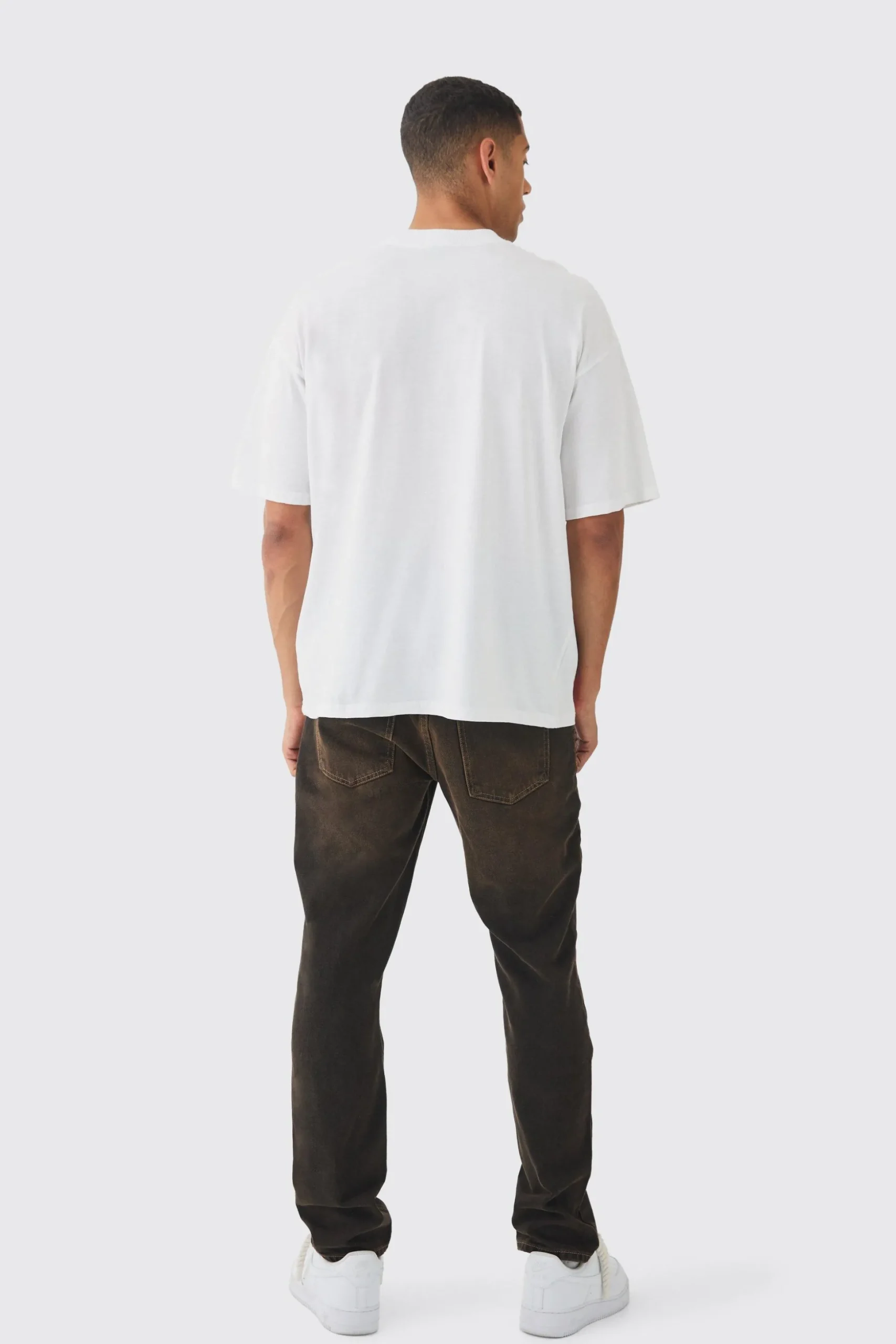 Slim Fit Washed Tinted Jeans | BoohooMAN UK