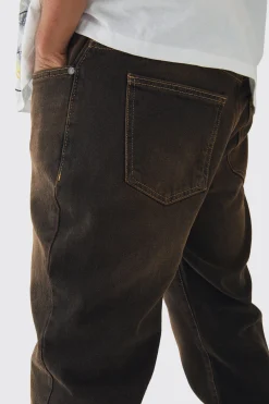 Slim Fit Washed Tinted Jeans | BoohooMAN UK