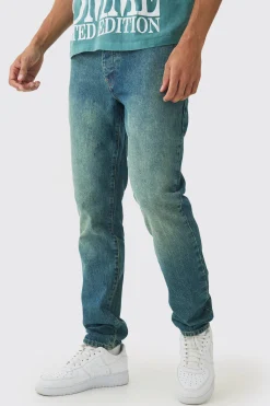 Slim Fit Washed Tinted Jeans | BoohooMAN UK