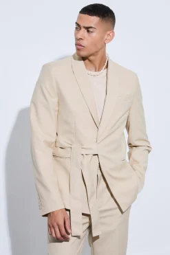 Slim Fit Wrap Tie Suit | BoohooMAN UK