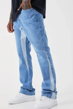 Slim Flare Panel Jeans | BoohooMAN UK