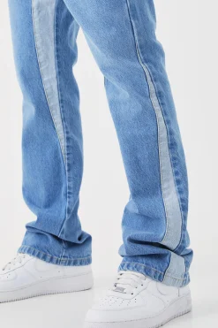 Slim Flare Panel Jeans | BoohooMAN UK