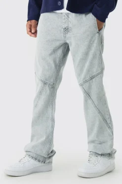 Slim Flared Panelled Jeans | BoohooMAN UK