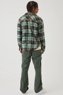 Slim Flared Panelled Jeans | BoohooMAN UK